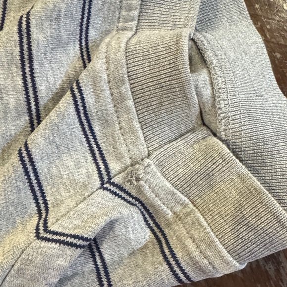 Vintage Tommy Hilfiger Gray and Navy Striped Polo Shirt - Picture 8 of 9